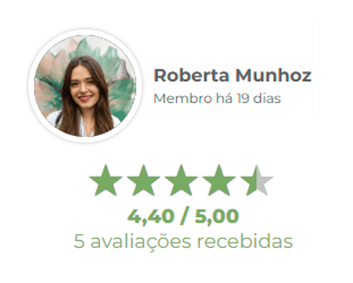Exemplo de avaliações de usuários